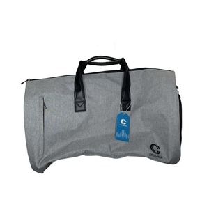 Crospack Gray Black Fabric Lightweight Double Handle Zipper Pockets Duffle Bag